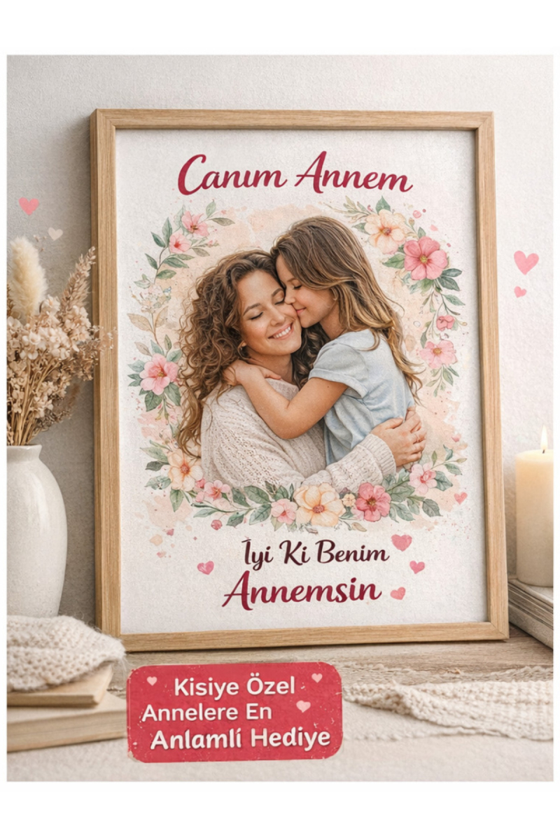 Anneler Gününe Özel Kişiselleştirilmiş Tablo