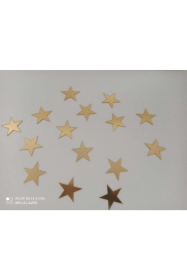 Gold Pleksi Yıldız 3,5 Cm (yapışkanlı) 10 Adet