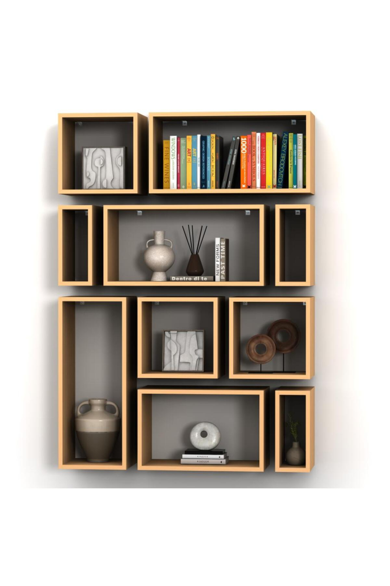 KUTU RAF - MODEL 7 (DERİNLİK 20 CM ) AKÇAAĞAÇ ( MAT )