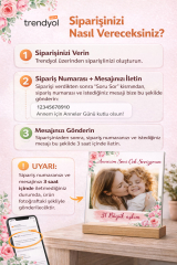 Kişiye Özel Anneler Günü Fotoğraflı Pleksi & Cam Tablo 20x20 cm Ahşap Ayaklı