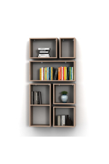 KUTU RAF - MODEL 3 ( DERİNLİK 20 CM ) HARELİ CEVİZ (MAT)