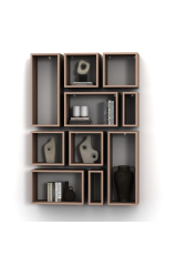 KUTU RAF - MODEL 9 ( DERİNLİK 20 CM ) HARELİ CEVİZ (MAT)
