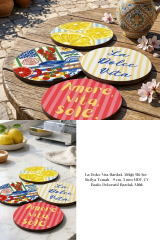 La Dolce Vita Bardak Altlığı 4'lü Set – Sicilya Temalı - 9 cm, 3 mm MDF, UV Baskı, Dekoratif Bardak Altlık