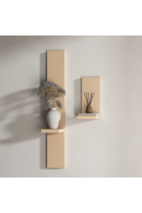 LİME DUVAR RAF SETİ CAPPİCİNO
