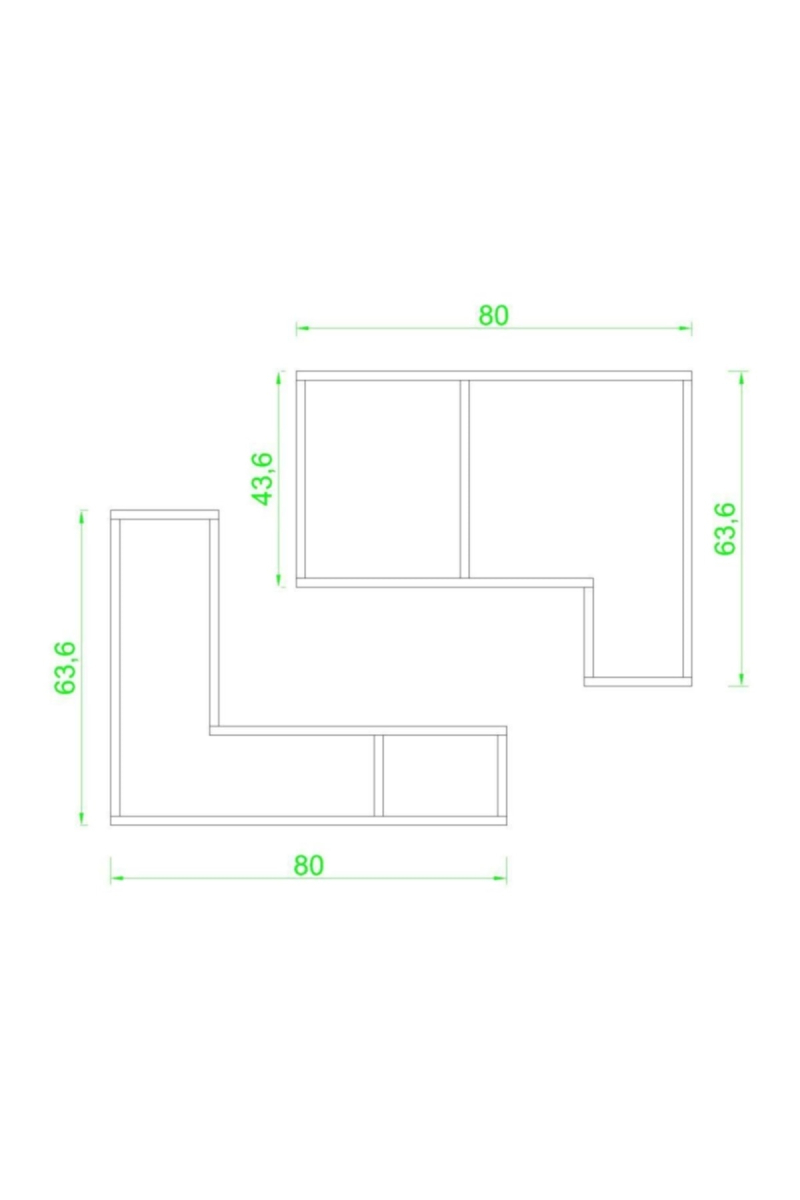 Puzzle Duvar Rafı - Akçaağaç