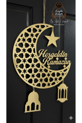 Plexi Ramazan hilal tasarım kapı ve duvar dekor süsü