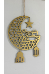Plexi Ramazan hilal tasarım kapı ve duvar dekor süsü