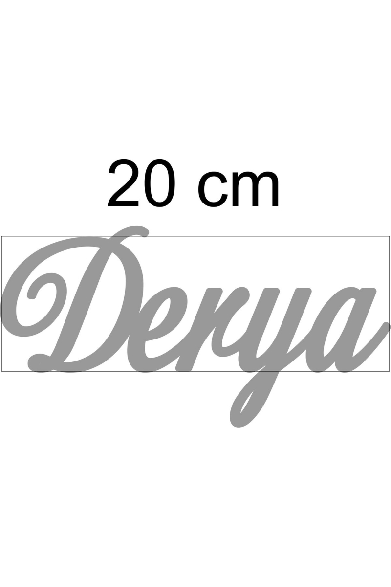 Silver Aynalı Pleksi Isim- Gümüş Aynalı Pleksi Isim 20 Cm Gumus