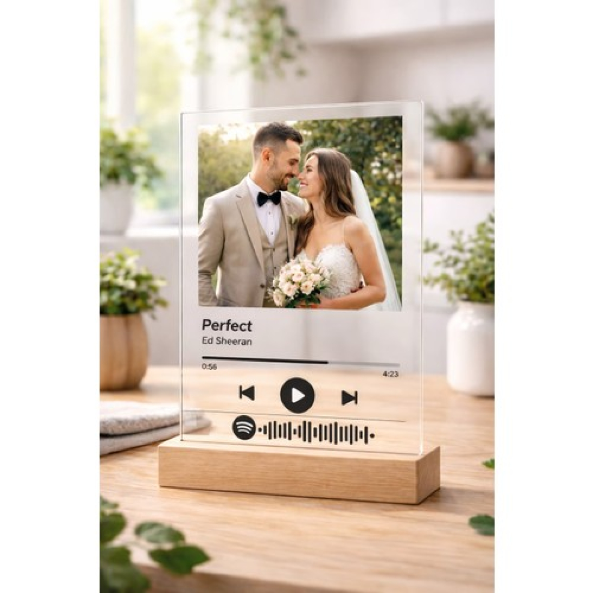 Spotify Pleksi Plak Barkodlu (Kişiye Özel Hediye)
